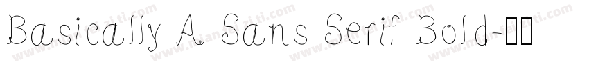 Basically A Sans Serif Bold字体转换